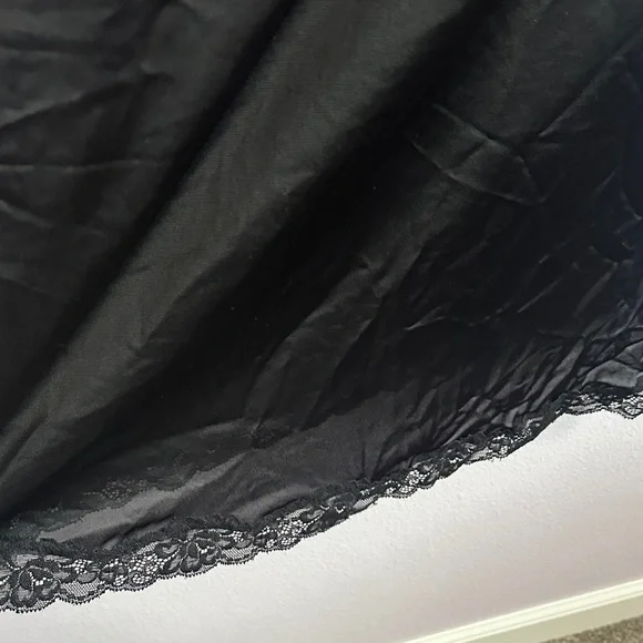 torrid Black Lace Trim Satin Slip - Picture 8 of 13